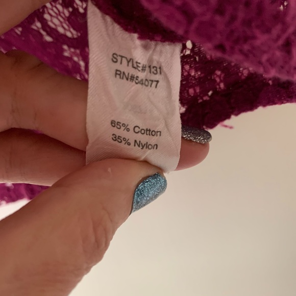 CAbi Boysenberry Lace Top - Picture 5 of 5